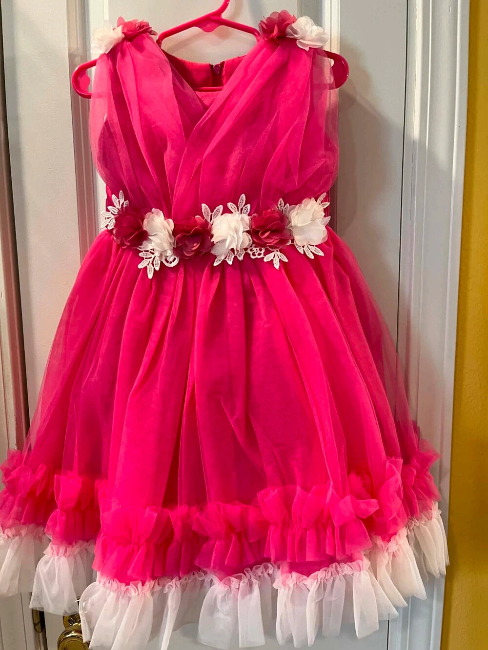 Hot Pink Flower Dress